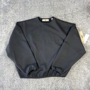 Adidas x Fear of God Athletics Suede Fleece Crewneck Size XS Men Black KA4567